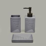 Evidea Bath Gri 3'lü Banyo Aksesuar Seti