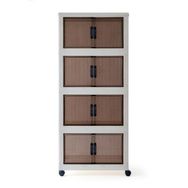 Evidea EmayHome Fold Go 4 Kat Katlanır Beyaz 127x55x31.7 cm Çok Amaçlı Dolap