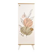 Evidea Just Home Modern Baskılı Beyaz Safir Meşe 136 cm Çok Amaçlı Dolap