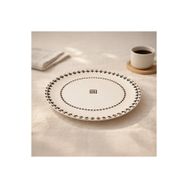 Evidea Kitchen Ethnic Siyah Beyaz 25 CM Servis Tabağı