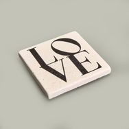 Evidea Kitchen Love Taş Renkli 10x10 cm Bardak Altlığı