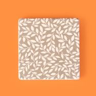 Evidea Kitchen Yapraklar Taş Renkli 10x10 cm Bardak Altlığı