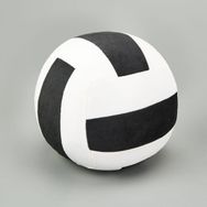 Evidea Soft 20 cm Voleybol Topu Figürlü Siyah Beyaz Yastık