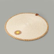 Evidea Soft 33x33 cm Ekru Çiçek Nakışlı Supla