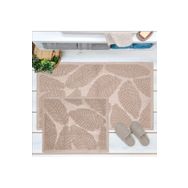 Evidea Soft Big Barg Bej 60x100 cm + 50x60 cm 2'li Banyo Paspası