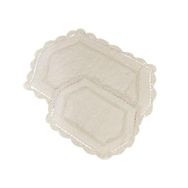 Evidea Soft Lace Ekru 40x60 cm + 60x90 cm 2'li Banyo Paspası