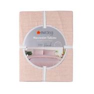 Evidea Soft Stripe Kiremit Çift Kişilik Nevresim Takımı