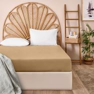 Evidea Soft Sütlü Kahverengi 160x200 cm Çift Kişilik Lastikli Çarşaf
