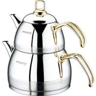 EvimSaray S-1323 Venüs Çelik Çaydanlık Takımı