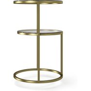 Evka Forever Raflı Gold Orta Sehpa