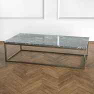 Evka Potrica Eskitme Pirinç Ayak Siyah Mermer Tabla Orta Sehpa