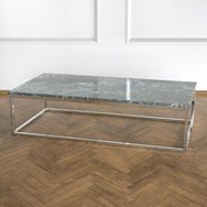 Evka Potrica Paslanmaz Ayak Siyah Mermer Tabla Orta Sehpa