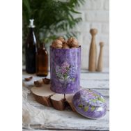 Evle EF115-28 Flower Purple Desenli Baharatlık