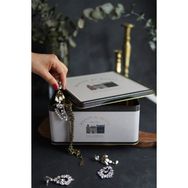 Evle ER029-7F Azura Coffee Desenli Kare Metal Saklama Kabı