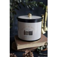 Evle ER146-7F Azura Coffee Desenli Yuvarlak Metal Saklama Kabı