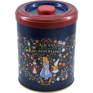 Evle ER188-9A Tales Alices Desenli Yuvarlak Metal 14x15 cm Saklama Kabı