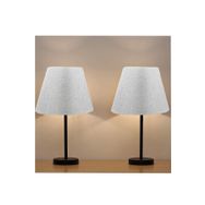 EVLight Black 2'li Metal Masa Lambası Gri Abajur