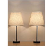 EVLight Black 2'li Metal Masa Lambası Krem Abajur