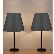 EVLight Black 2'li Metal Masa Lambası Siyah Abajur