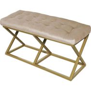 Evodeko Gold Beyaz Bench Puf