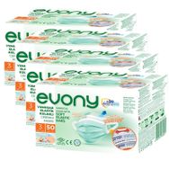 Evony 3 Katlı Yumuşak Elastik Kulaklı 200 Adet Maske