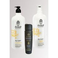 Evoque Milk Therapy Sülfatsız 1000 ml Şampuan + Sülfatız 1000 ml Şampuan + Keratın 125 ml Argan Yağ