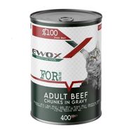 Ewox Biftekli 400 gr Parça Etli Kedi Konservesi