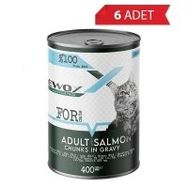 Ewox Somonlu Parça Etli 6x400 gr Kedi Konservesi