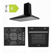 Exep Basic Emaye ED400-EO330-EF200 3'lü Siyah Ankastre Set