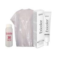 Exicolor 30 Volüm Peroksit + Boya Naylonu + Gümüş Rüya 60 ml Tüp Saç Boyası