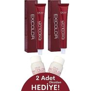 Exicolor 6.1 Küllü Koyu Kumral 2 Adet Tüp Saç Boyası + 2 Adet Sıvı Oksidan