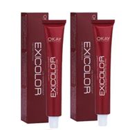 Exicolor 6.75 Koyu Kumral Kahve Akaju 2x60 ml Saç Boyası