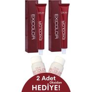 Exicolor 60 ml 9.1 Küllü Açık Sarı 2 Adet Oksidan 4'lü Krem Saç Boyası