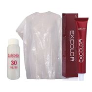 Exicolor 8 Şampanya 60 ml Tüp Saç Boyası + 30 Volüm Peroksit + Boya Naylonu
