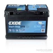Exide 12 V 70 Ah 720Cca Efb-Exide Akü