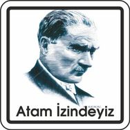 Extra Fix 12x12 cm Pvc Atam İzindeyiz Uyarı Levhası