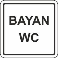Extra Fix 12x12 cm Pvc Bayan Wc Uyarı Levhası