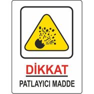 Extra Fix 25x35 cm Pvc Dikkat Patlayı Madde Levhası