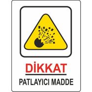 Extra Fix 25x35 cm Pvc Dikkat Patlayı Madde Levhası