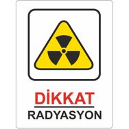 Extra Fix 25x35 cm Pvc Dikkat Radyasyon Uyarı Levhası