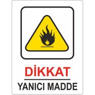 Extra Fix 25x35 cm Pvc Dikkat Yanıcı Madde Uyarı Levhası