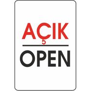 Extra Fix Open 16x24 cm Pvc Açık Uyarı Levhası