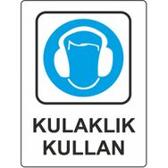 Extra Fix Pvc Kulaklık Kullan Uyarı Levhası
