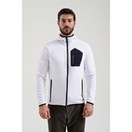 Exuma 2312250 Beyaz Tam Fermuarlı Erkek Sweatshirt
