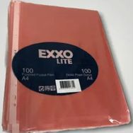 Exxo Renkli Pp Kırmızı A4 100'lü Poşet Dosya