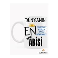 Eylül Design Abi Temalı Yazılı Özel Tasarım Baskılı Kupa Bardak