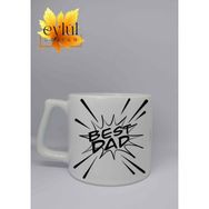 Eylül Design Best Dad Yazılı Baba Temalı Tasarım Baskılı Kupa