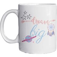 Eylül Design Dream Big Yazılı Eğlenceli Ingilizce Temalı Özel Tasarım Baskılı Kupa Bardak