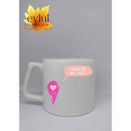 Eylül Design I Wish You Are Here Yazılı Özel Tasarım Baskılı Lüks Seramik Kupa Bardak
