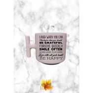 Eylül Design Krem Rengi T Saplı Hayat Tavsiyeleri Motivasyon Özel Tasarım Baskılı T Kupa